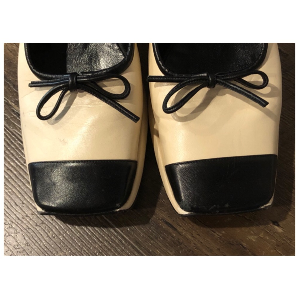 ✨Classic Rare & Hard to find CHANEL Cap Toes Wedge Heels Shoes Loafers - Picture 6 of 11